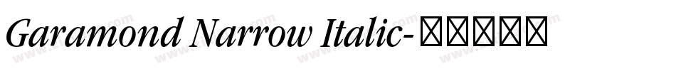 Garamond Narrow Italic字体转换